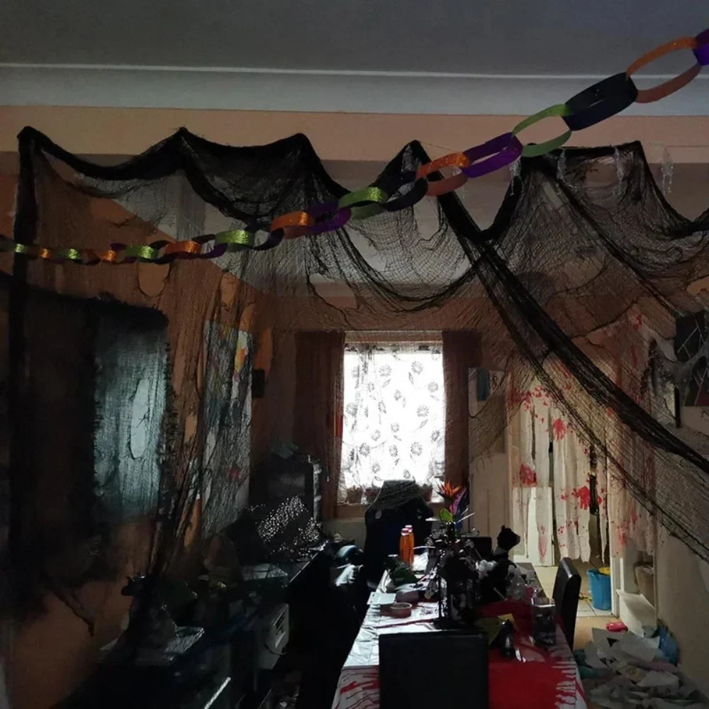 Halloween Decoration Netting Spooky Spider Web - Image 4