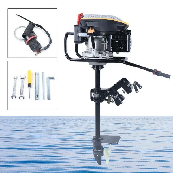 4-Stroke 3.2KW Outboard Boat Motor Engine With Air Cooling System