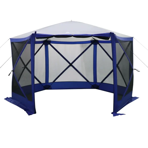 Ozark Trail Outdoor Camping Screen House, 11 ft x 10 ft x 88.5 in, 1 Room, Blue - 6 Hub